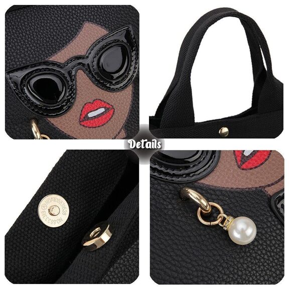 Crossbody Satchel Purses For Trendy Vegan Textured Strap Satchel For - Picture 6 of 9